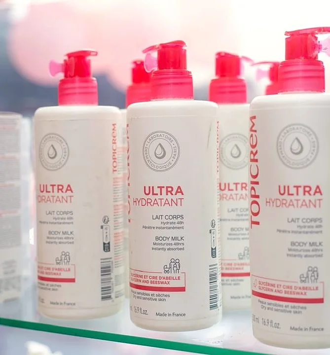 Skincare shelves at Skinlab